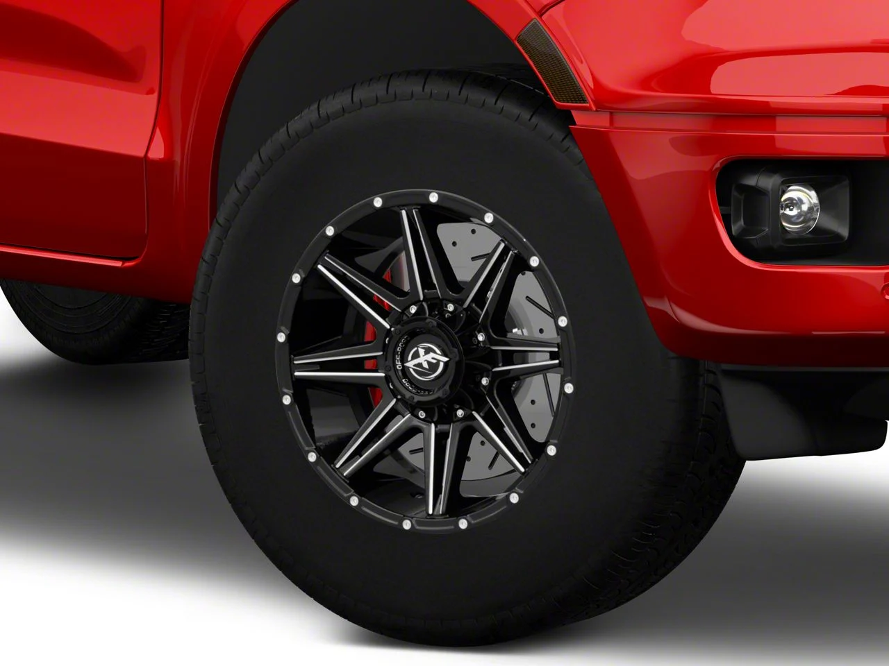 XF Offroad XF-220 Gloss Black Milled 6-Lug Wheel; 17x9; 0mm Offset (19-23 Ranger)