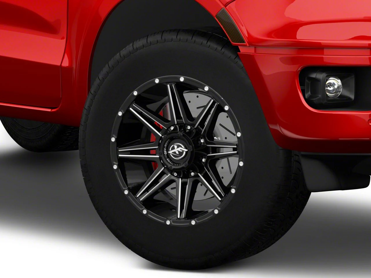 XF Offroad XF-220 Gloss Black Milled 6-Lug Wheel; 18x9; 0mm Offset (19-23 Ranger)