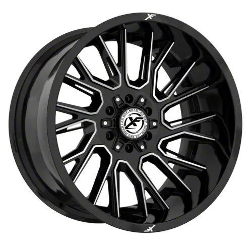 XF Offroad XF-230 Gloss Black Machined 6-Lug Wheel; 20x9; 12mm Offset (19-23 Ranger)