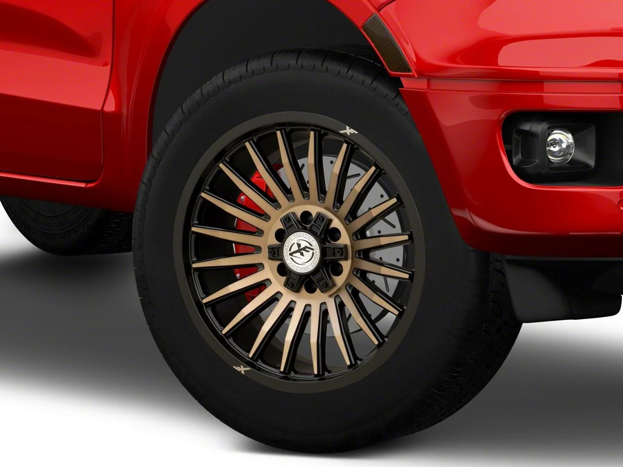 XF Offroad XF-231 Satin Black Machined with Bronze Double Dark Tint 6-Lug Wheel; 20x9; 0mm Offset (19-23 Ranger)
