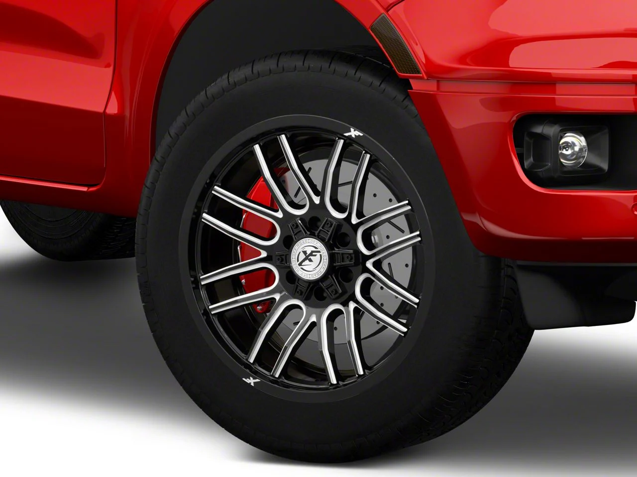 XF Offroad XF-232 Gloss Black Milled 6-Lug Wheel; 20x9; 0mm Offset (19-23 Ranger)
