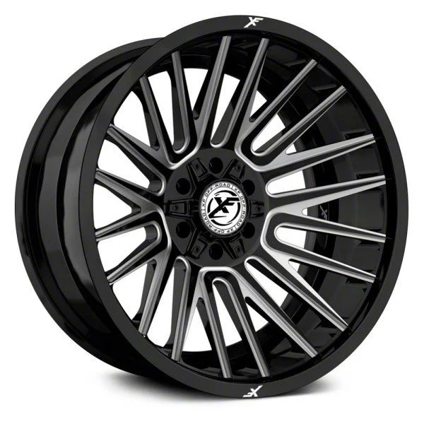 XF Offroad XF-234 Gloss Black Milled 6-Lug Wheel; 20x10; -12mm Offset (19-23 Ranger)