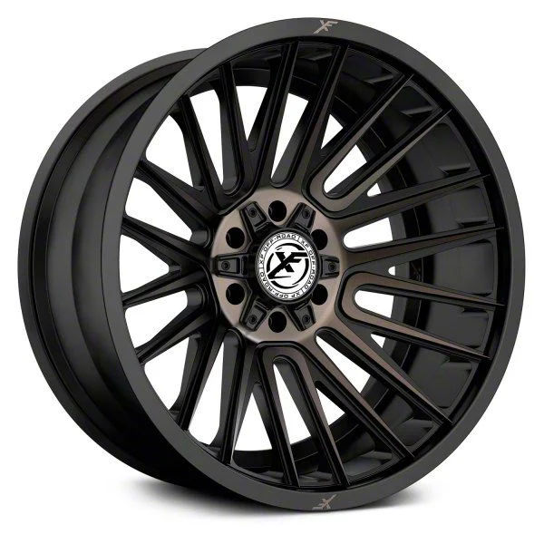 XF Offroad XF-234 Satin Black Machined with Bronze Double Dark Tint 6-Lug Wheel; 20x10; -12mm Offset (19-23 Ranger)