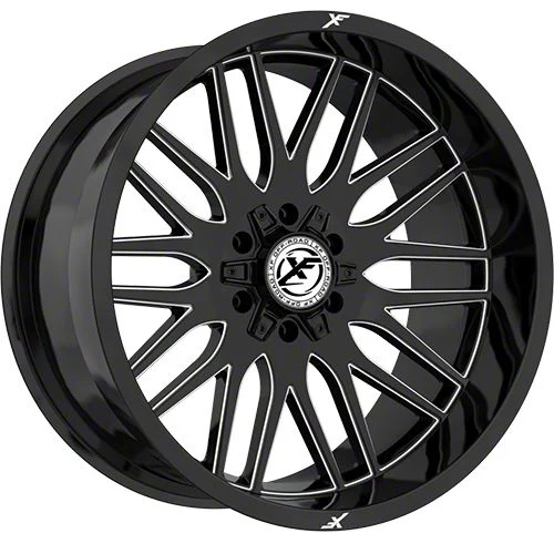 XF Offroad XF-240 Gloss Black Milled 6-Lug Wheel; 20x10; -12mm Offset (19-23 Ranger)