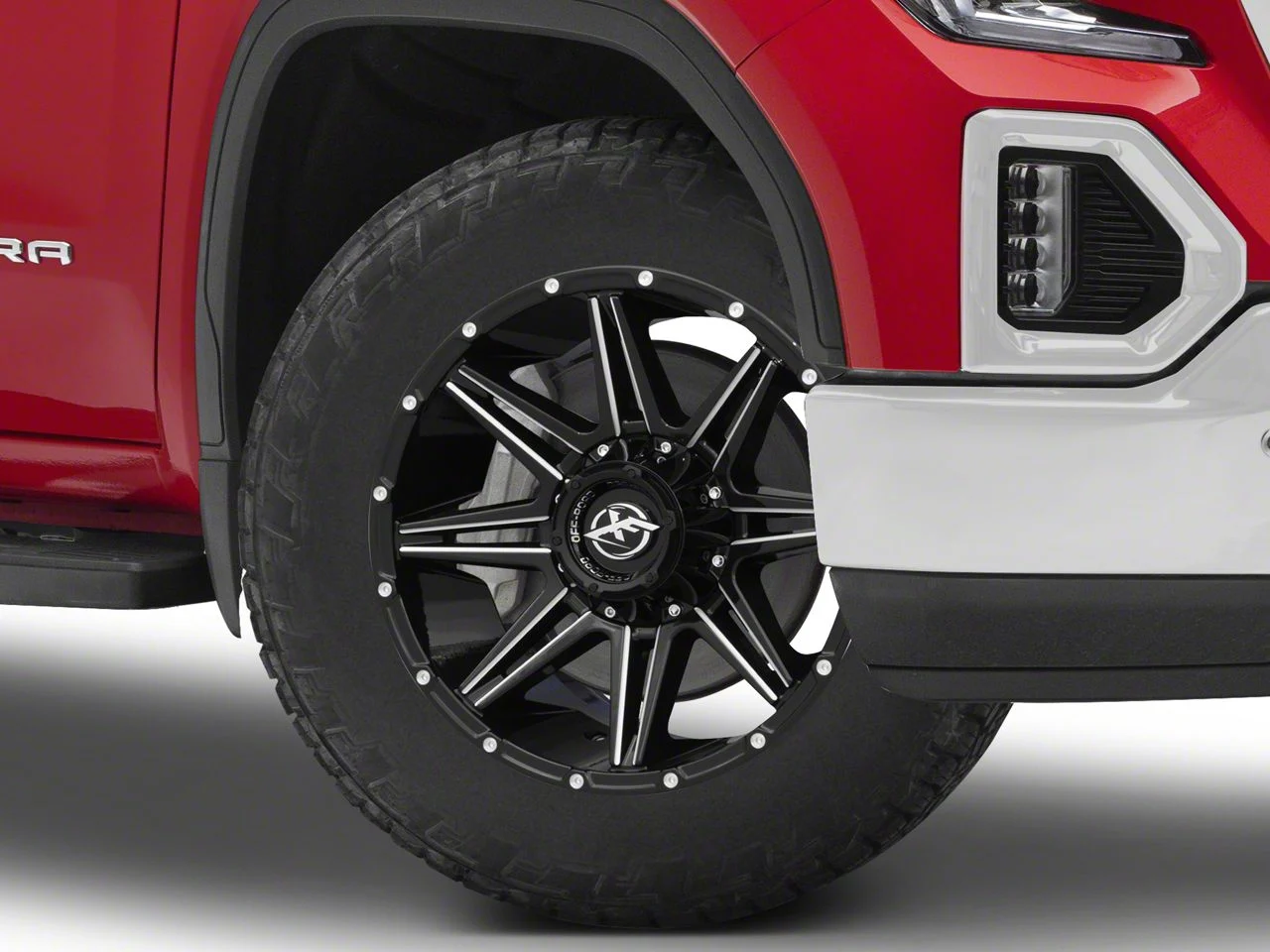XF Offroad XF-220 Gloss Black Milled 6-Lug Wheel; 20x10; -24mm Offset (19-26 Sierra 1500)