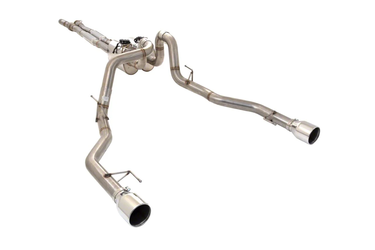 XForce Varex Dual Exhaust System with Polished Tips; Rear Exit (17-20 F-150 Raptor)