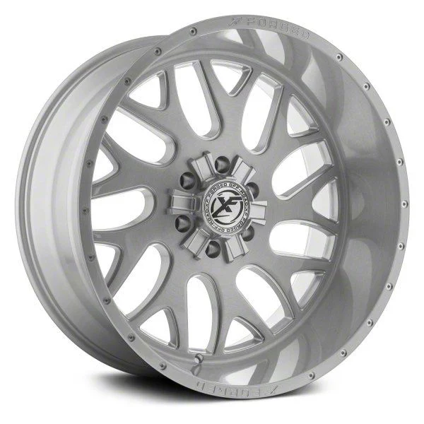 XFX Flow XFX-301 Brushed Milled 8-Lug Wheel; 24x12; -44mm Offset (15-19 Sierra 2500 HD)