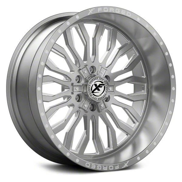 XFX Flow XFX-305 Brushed Milled 8-Lug Wheel; 24x12; -44mm Offset (15-19 Sierra 2500 HD)
