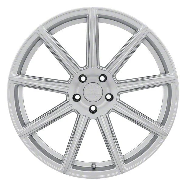 XO Luxury Vegas Silver with Brushed Silver Face Wheel; Rear Only; 20x10.5; 45mm Offset (16-24 Camaro)