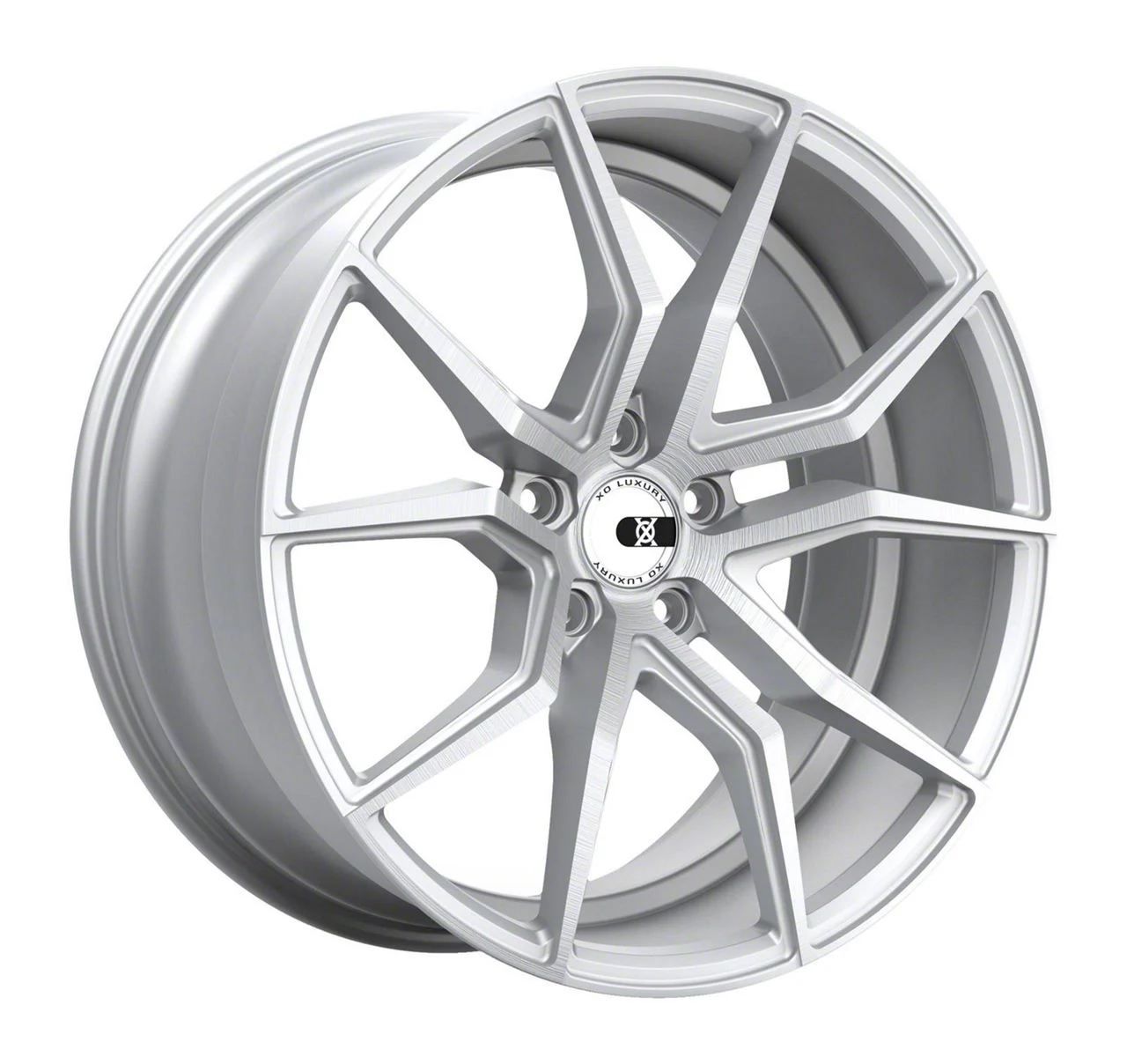 XO Luxury Verona Silver with Brushed Face Wheel; 20x10.5; 42mm Offset (16-24 Camaro)