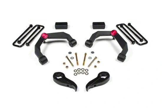 Zone Offroad 3-Inch Adventure Series Upper Control Arm Suspension Lift Kit (11-19 Silverado 2500 HD w/ Factory Overload Springs)
