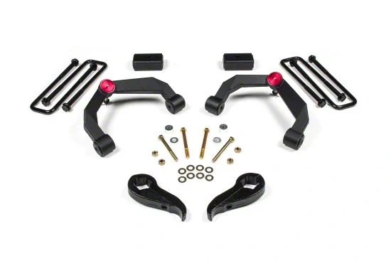 Zone Offroad 3-Inch Adventure Series Upper Control Arm Suspension Lift Kit (11-19 Silverado 3500 HD w/ Factory Overload Springs)