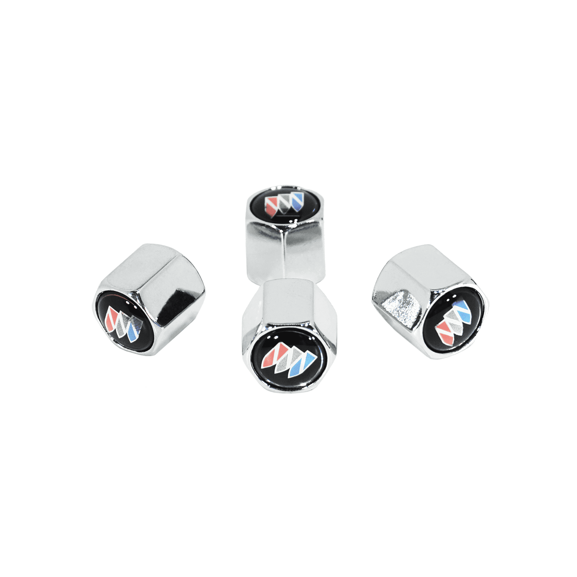 Chrome Valve Stem Tire Caps, Style: Buick
